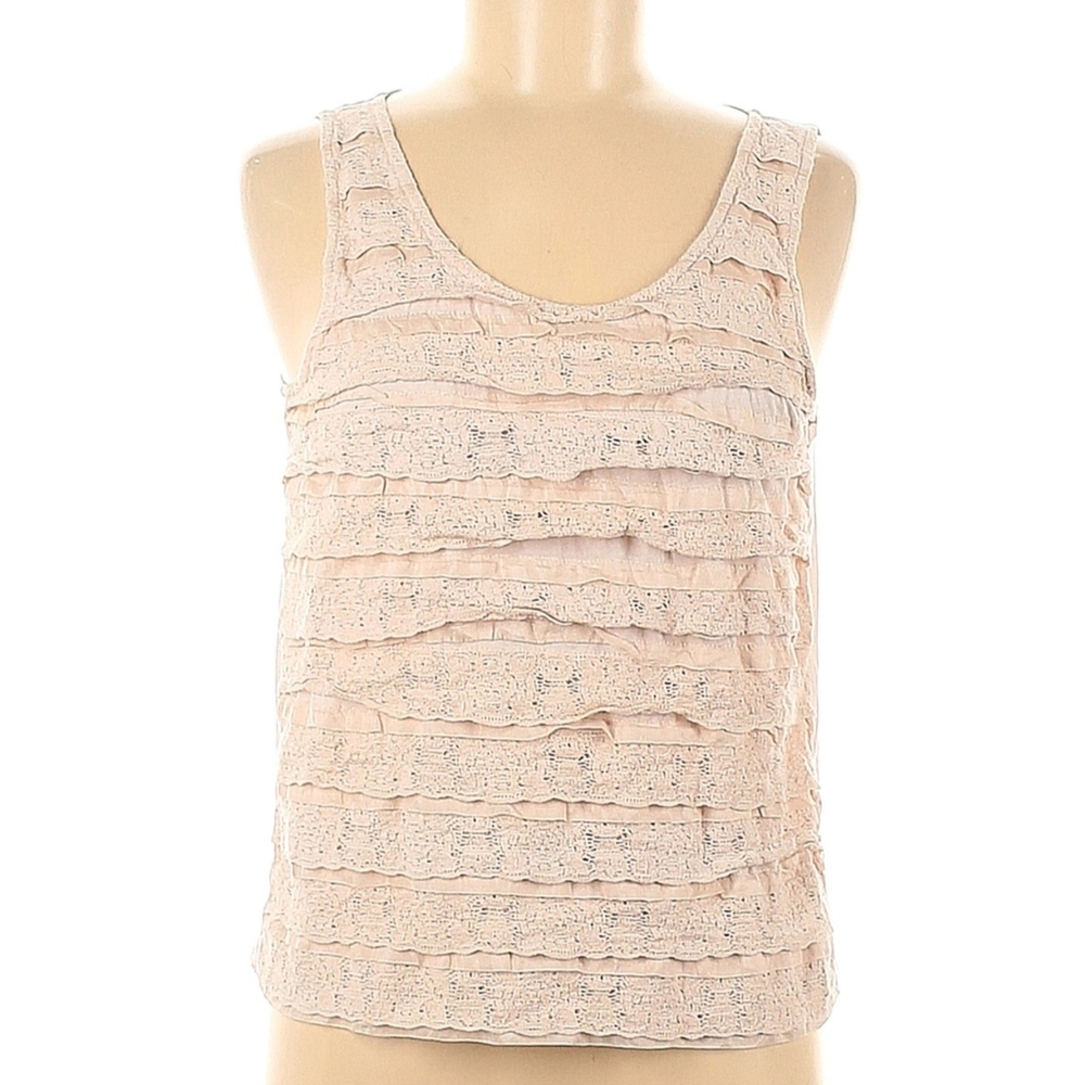 J.Crew Silk Ribbon Trim Lace Sleeveless Tank Blouse